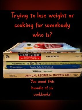 Weight Watchera Cookbook Lot of 6 Points Plus Quick Success Ready Set Go